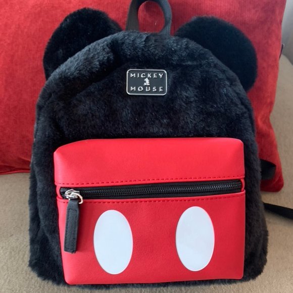Disney Handbags - Disney Mickey Mouse Plush Backpack--New with Tags